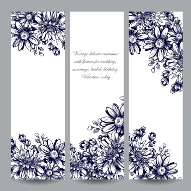 Düğün için çiçek ile hassas davet