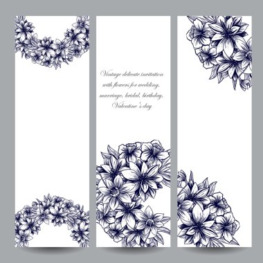 Düğün için çiçek ile hassas davet