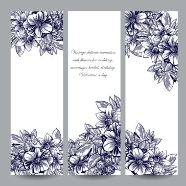 Düğün için çiçek ile hassas davet