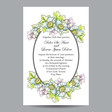 Düğün için çiçek ile hassas davet