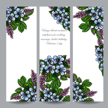 Düğün için çiçek ile hassas davet