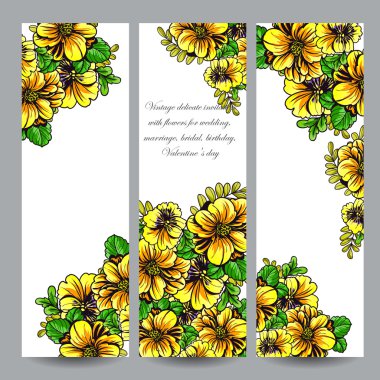 Düğün için çiçek ile hassas davet