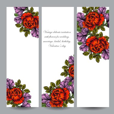 Düğün için çiçek ile hassas davet