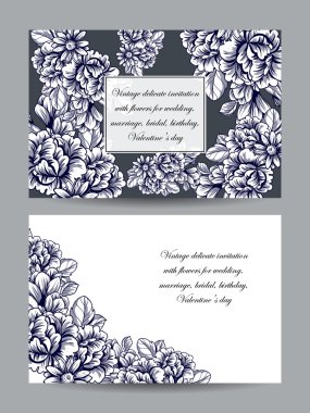 Düğün için çiçek ile hassas davet