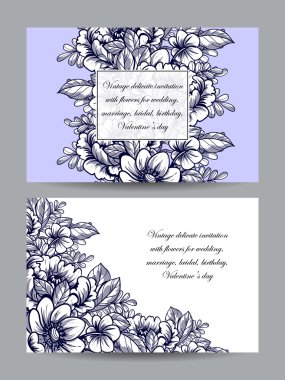 Düğün için çiçek ile hassas davet