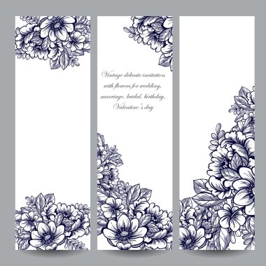 Düğün için çiçek ile hassas davet