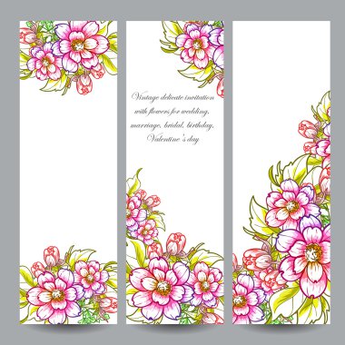 Düğün için çiçek ile hassas davet