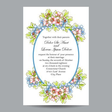 Düğün için çiçek ile hassas davet