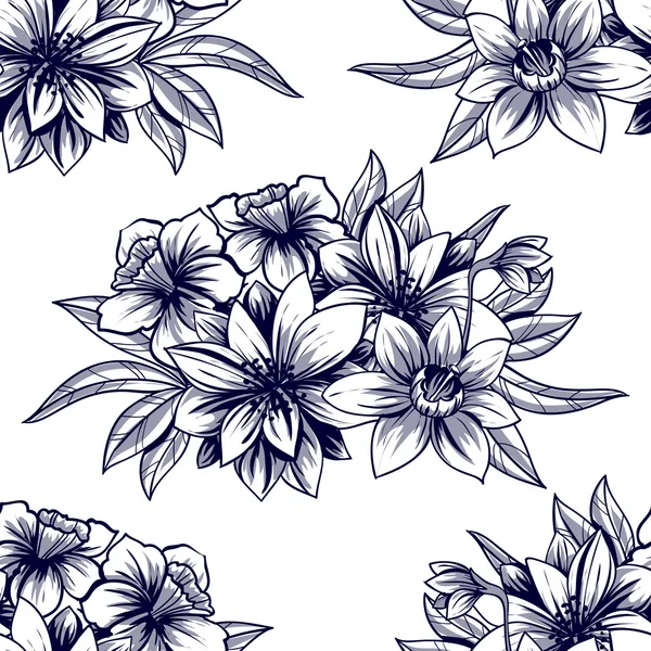 Floral seamless pattern — Stock Vector