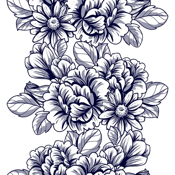 Motif floral sans couture — Image vectorielle