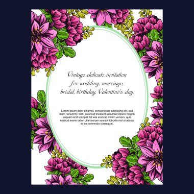 Düğün için çiçek ile hassas davet