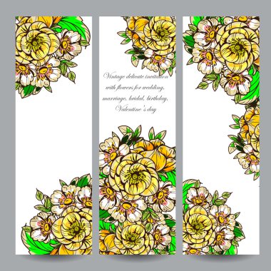 Düğün için çiçek ile hassas davet