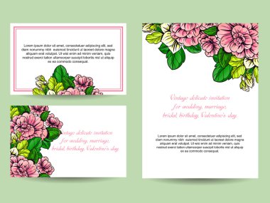 Düğün için çiçek ile hassas davet