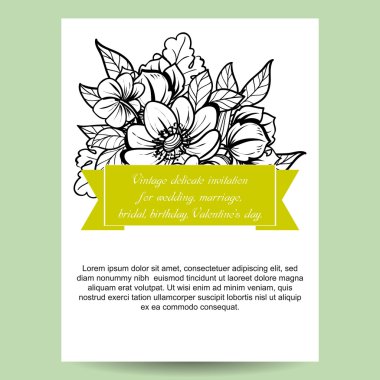 Düğün için çiçek ile hassas davet