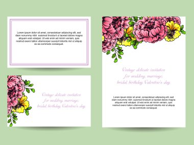 Düğün için çiçek ile hassas davet