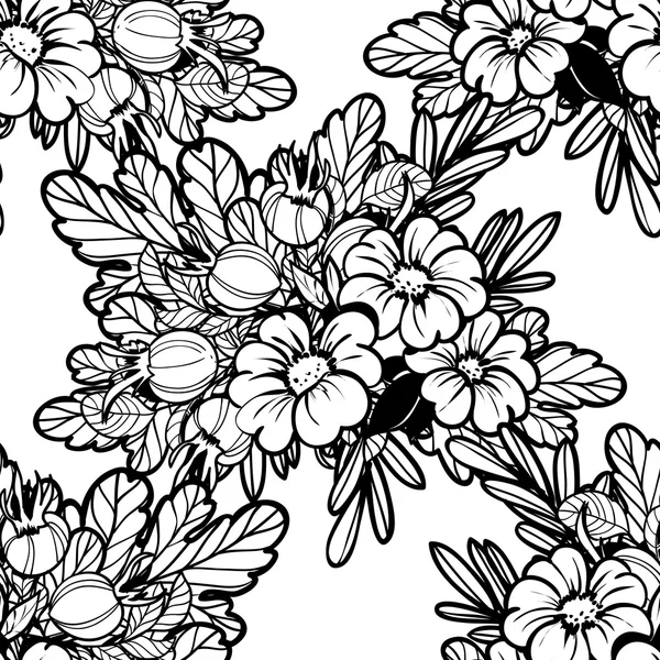 Motif floral sans couture — Image vectorielle