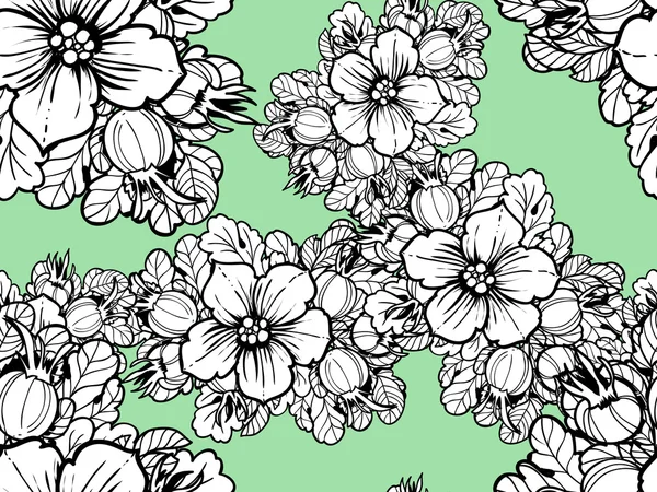 Patrón sin costura floral — Vector de stock