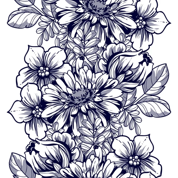 Motif floral sans couture — Image vectorielle