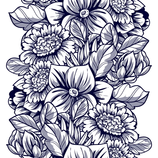 Motif floral sans couture — Image vectorielle