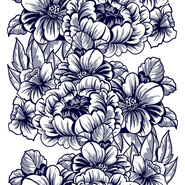 Bloemen naadloos patroon — Stockvector