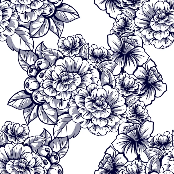 Motif floral sans couture — Image vectorielle