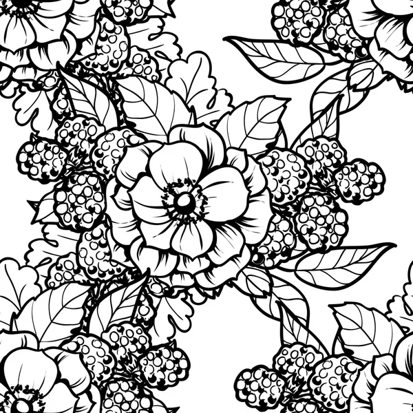 Motif floral sans couture — Image vectorielle