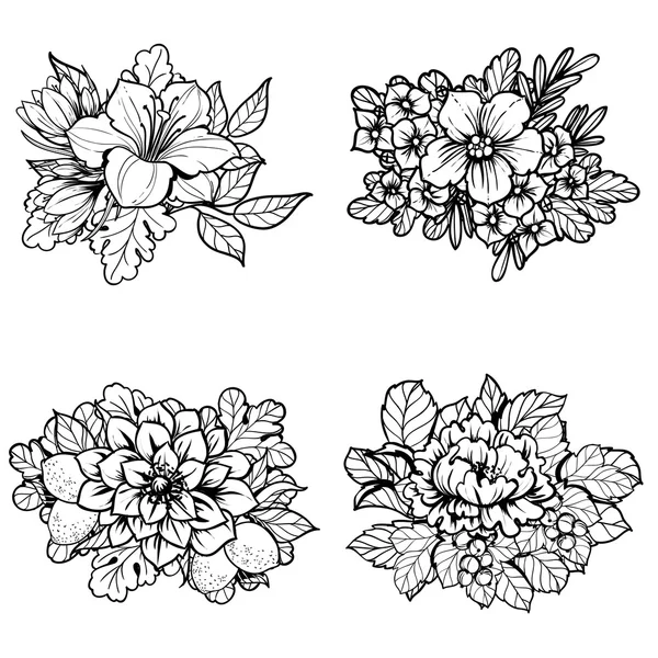 Set de flores para boda — Archivo Imágenes Vectoriales