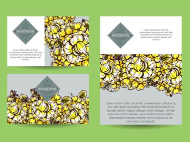 Düğün için çiçek ile hassas davet