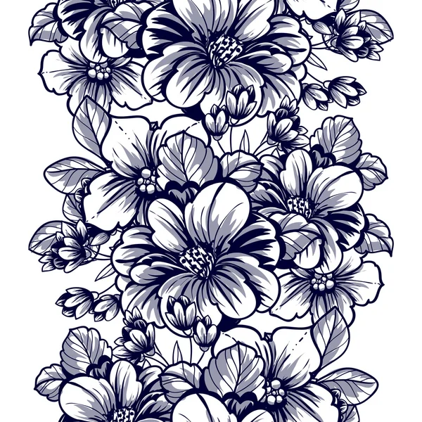 Motif floral sans couture — Image vectorielle