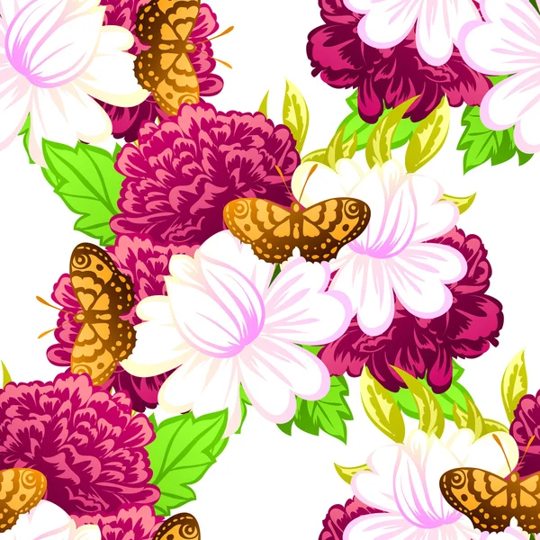 Patrón sin costura floral — Vector de stock