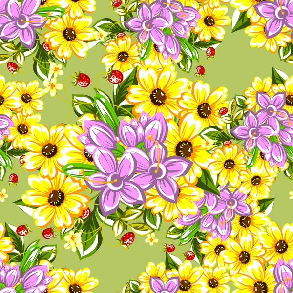 Floral seamless pattern — Stock Vector