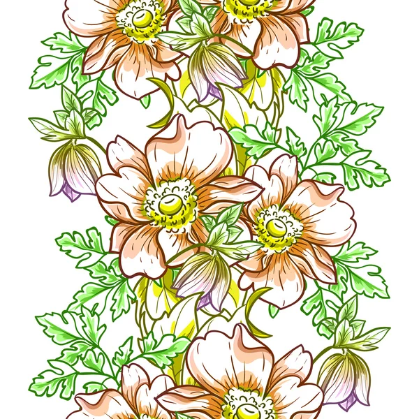 Motif floral sans couture — Image vectorielle