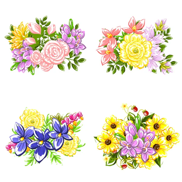 Flower set for wedding — Stock Vector