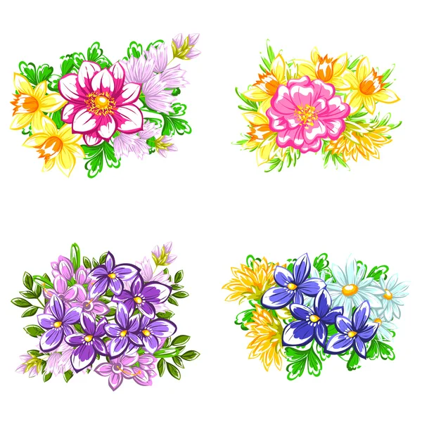 Set de flores para boda — Archivo Imágenes Vectoriales