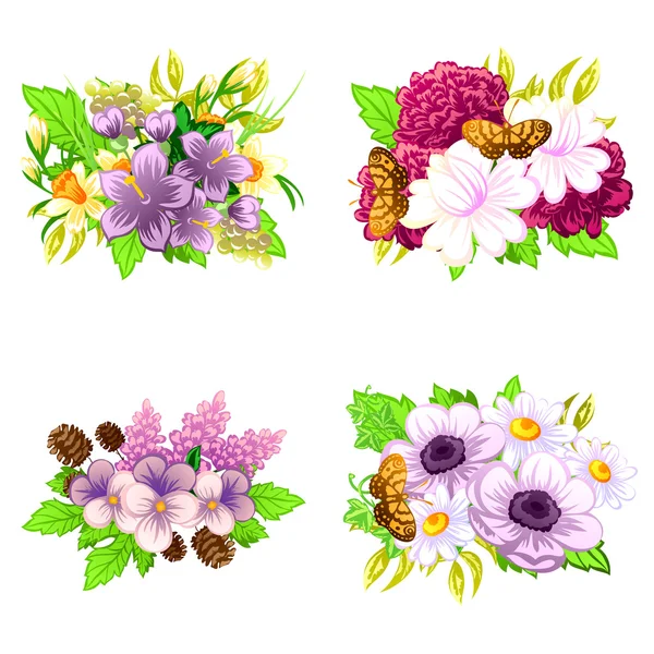 Flower set for wedding — Stock Vector