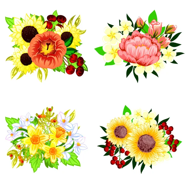 Set de flores para boda — Vector de stock