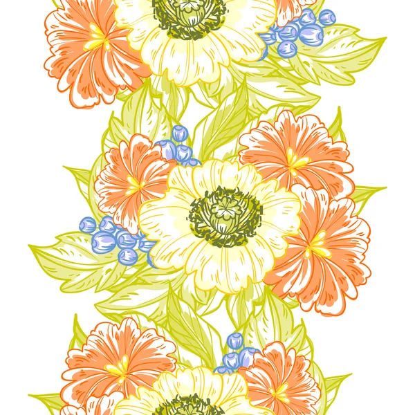फूल सीमलेस पैटर्न — स्टॉक वेक्टर