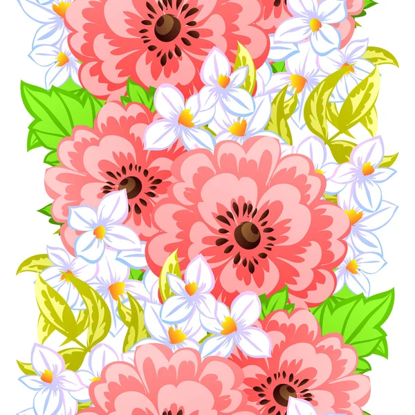 Motif floral sans couture — Image vectorielle