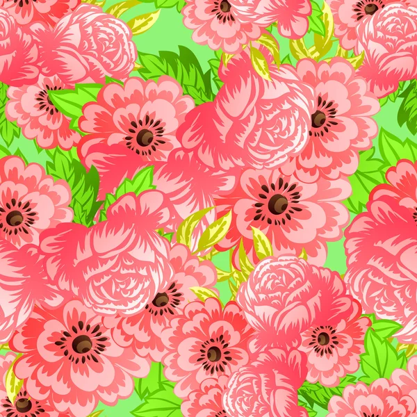 Bloemen naadloos patroon — Stockvector