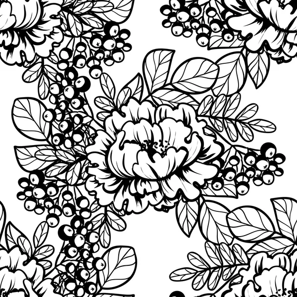 Bloemen naadloos patroon — Stockvector