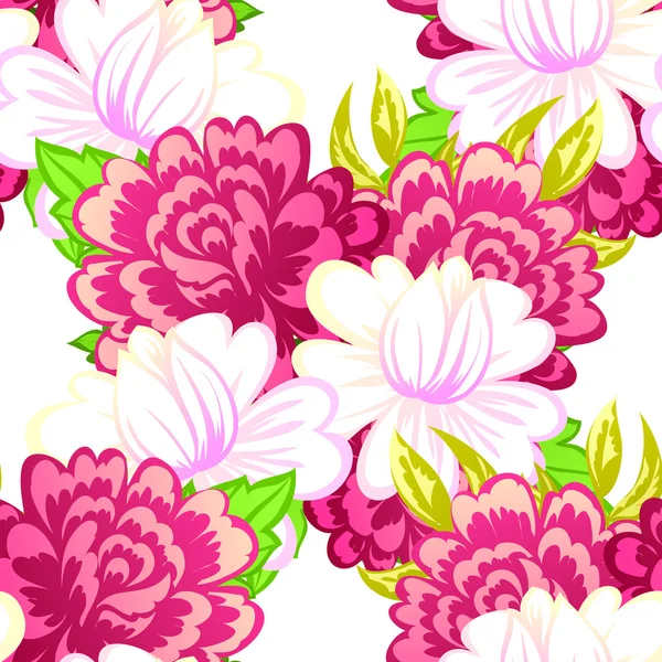 Bloemen naadloos patroon — Stockvector