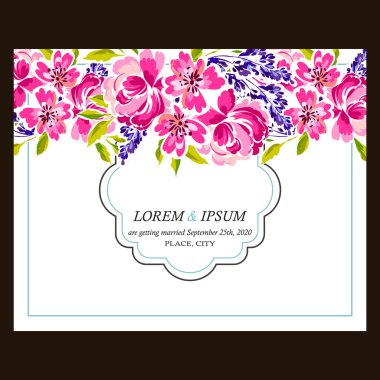 Düğün için çiçek ile hassas davet