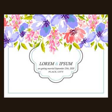 Düğün için çiçek ile hassas davet