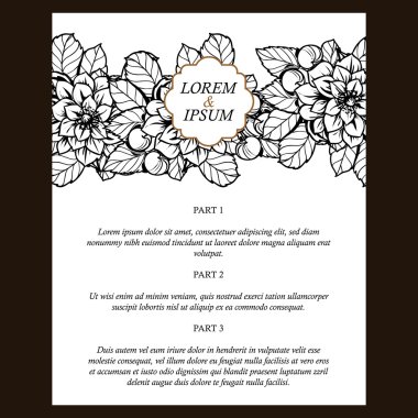 Düğün için çiçek ile hassas davet