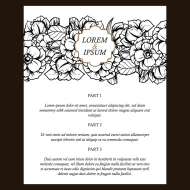 Düğün için çiçek ile hassas davet