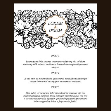 Düğün için çiçek ile hassas davet