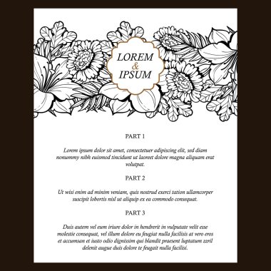 Düğün için çiçek ile hassas davet