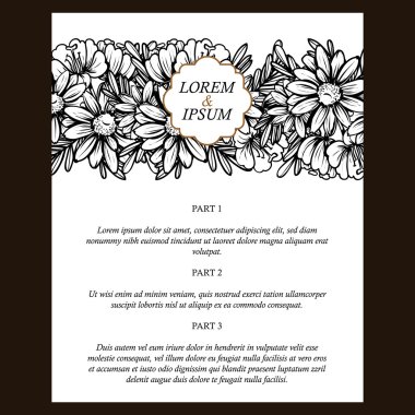 Düğün için çiçek ile hassas davet