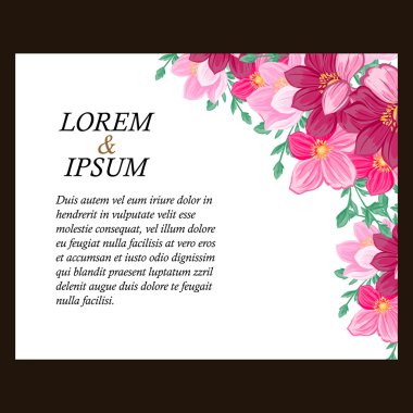 Düğün için çiçek ile hassas davet