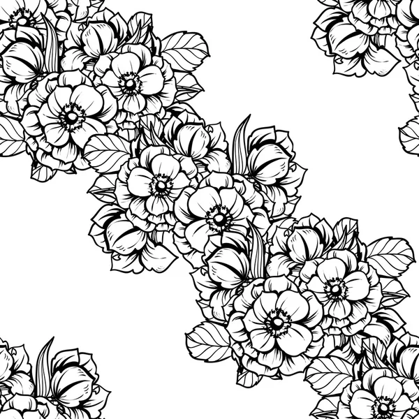 Motif floral sans couture — Image vectorielle